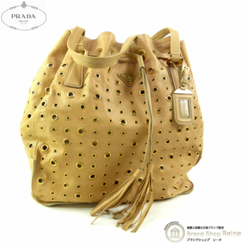 Prada Ring Punching Triangle Tote Shoulder Bag SOIA GO